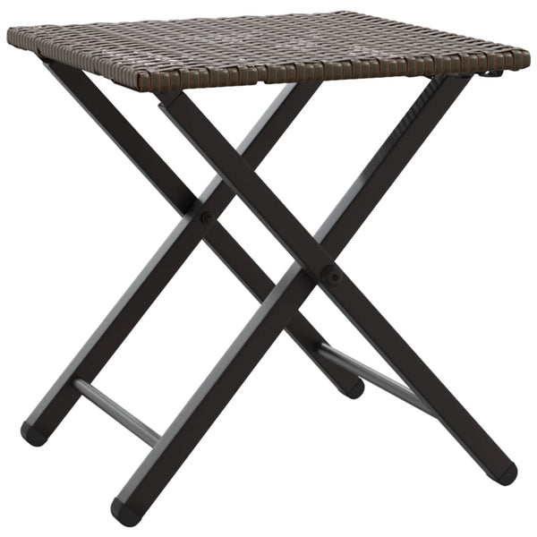 Klappbare 5-tlg. Garten Essgruppe Braun Rattan