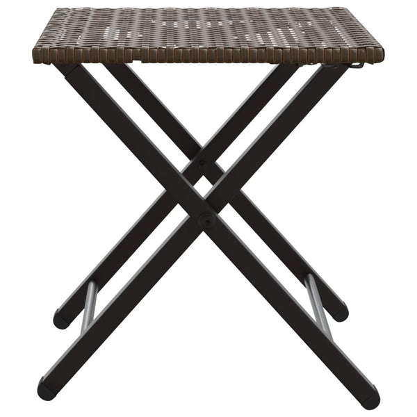 Klappbare 5-tlg. Garten Essgruppe Braun Rattan