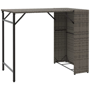 5-tlg. Klappbare Garten Essgruppe Grau Rattan