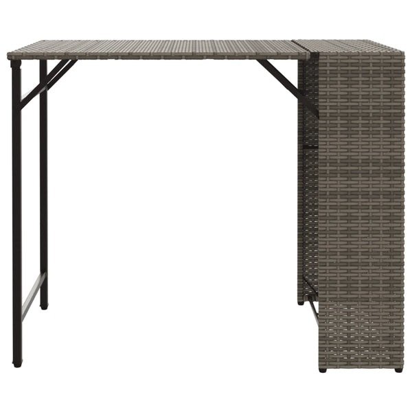 5-tlg. Klappbare Garten Essgruppe Grau Rattan