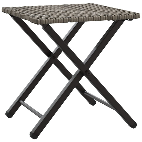 5-tlg. Klappbare Garten Essgruppe Grau Rattan