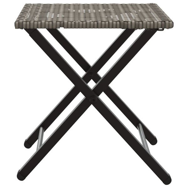 5-tlg. Klappbare Garten Essgruppe Grau Rattan