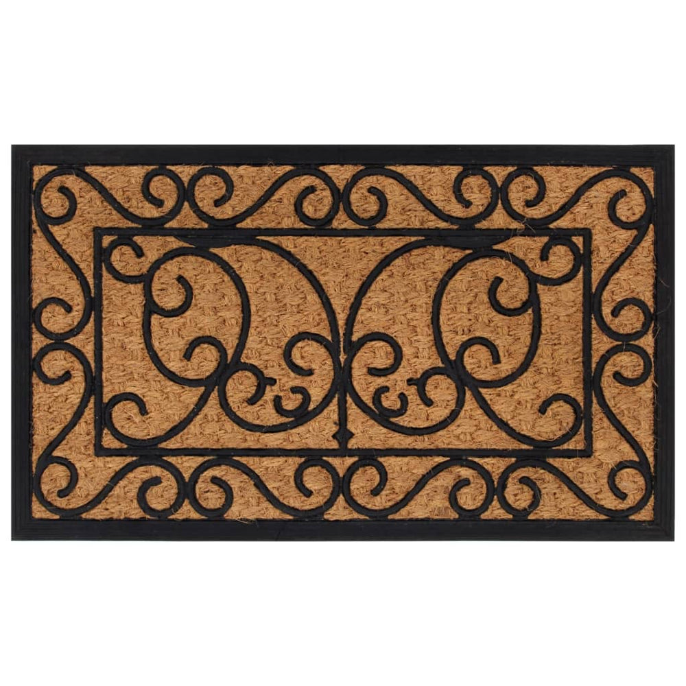 vidaXL Paillasson rectangulaire 45x75 cm en caoutchouc et fibre de coco
