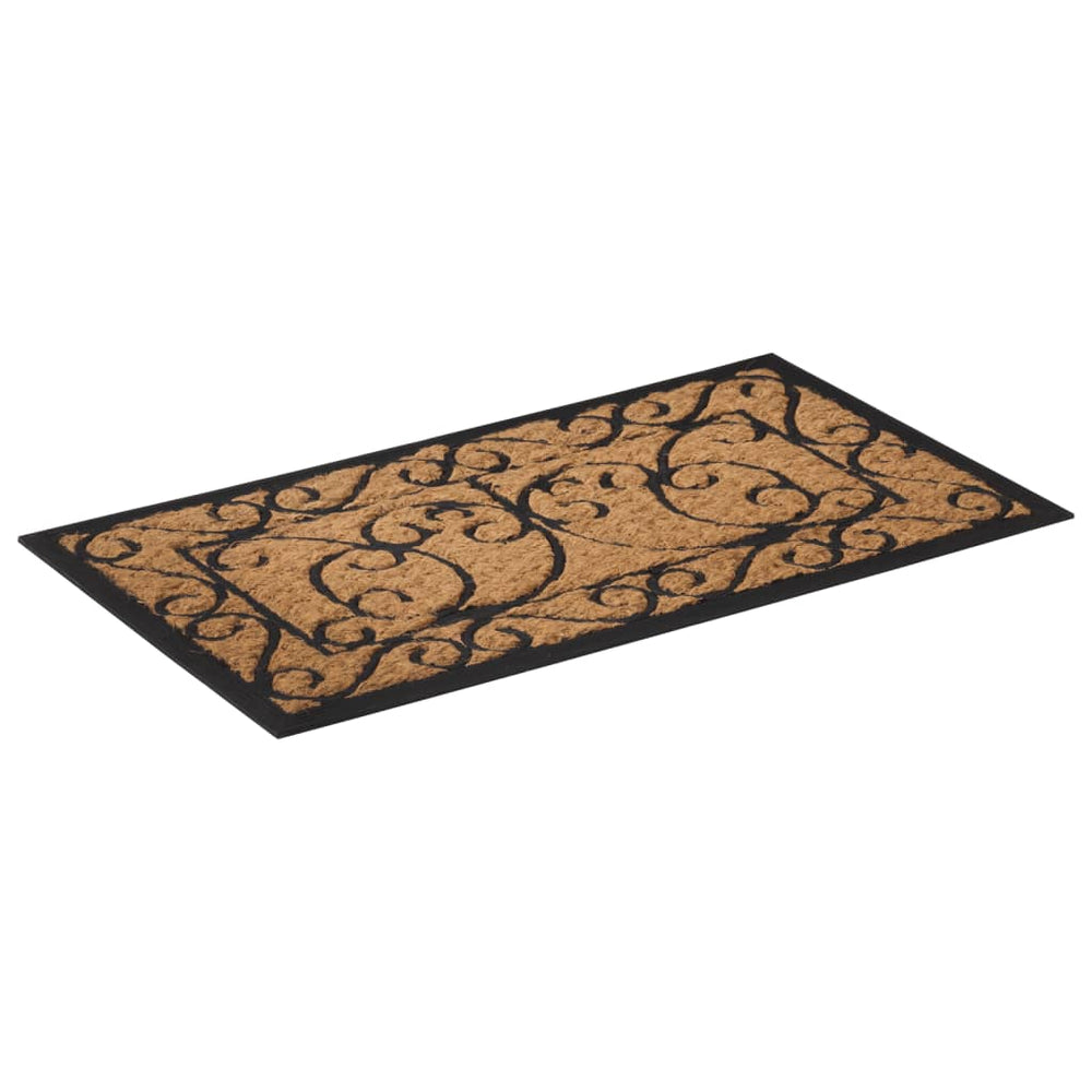 vidaXL Paillasson rectangulaire 45x75 cm en caoutchouc et fibre de coco