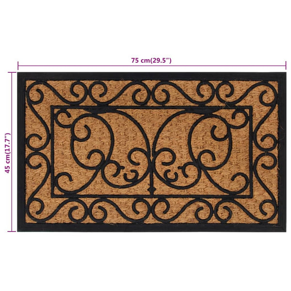 Fußmatte Rechteckig 45x75 cm Gummi und Kokosfaser