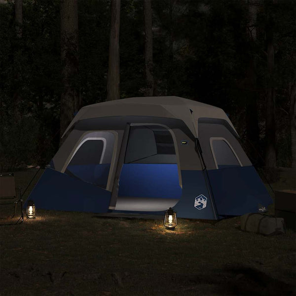 6-Personen Familienzelt mit LED & Quick-Release