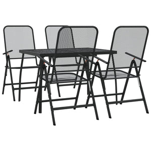 5-teilige Garten Essgruppe Anthrazit
