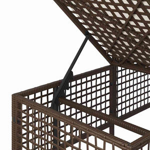 3-tlg. Garten Ecksofa Set Braun Poly Rattan