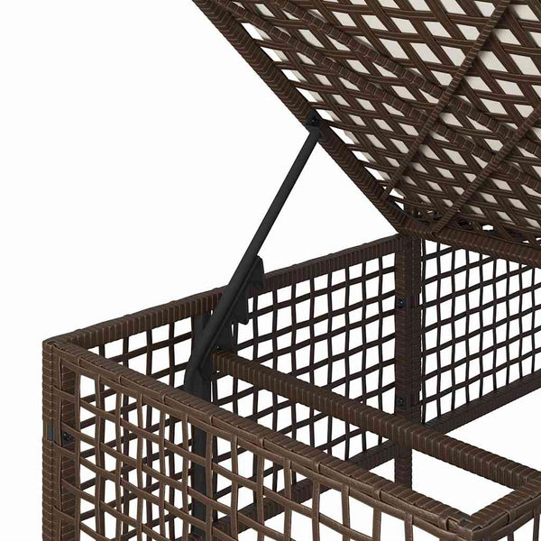 3-tlg. Garten Ecksofa Set Braun Poly Rattan