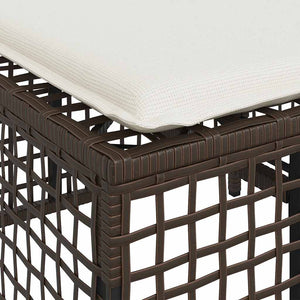 3-tlg. Garten Ecksofa Set Braun Poly Rattan