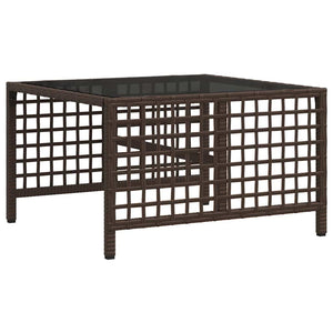 3-tlg. Garten Ecksofa Set Braun Poly Rattan