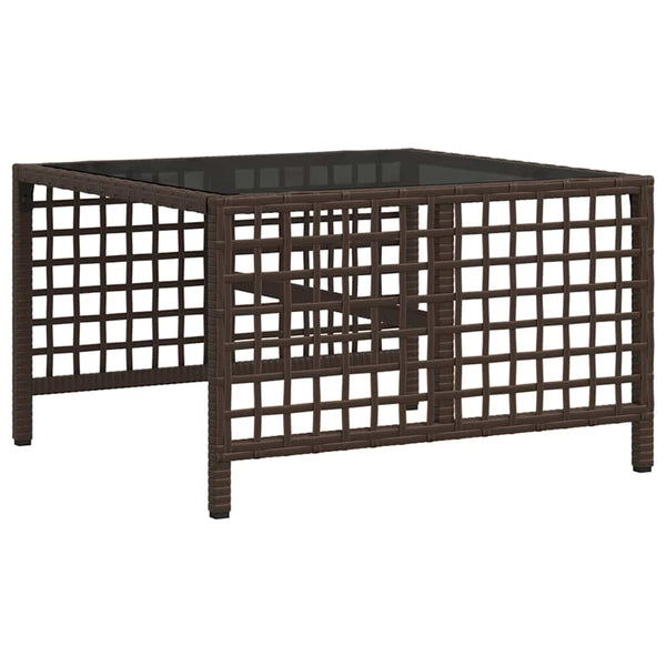 3-tlg. Garten Ecksofa Set Braun Poly Rattan