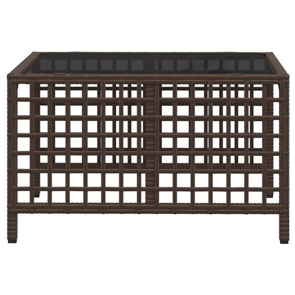 3-tlg. Garten Ecksofa Set Braun Poly Rattan