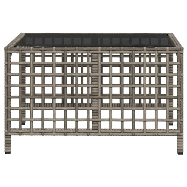 3-tlg. Garten Ecksofa Set Grau Poly Rattan