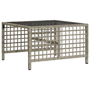 3-tlg. Garten Ecksofa Set Hellgrau