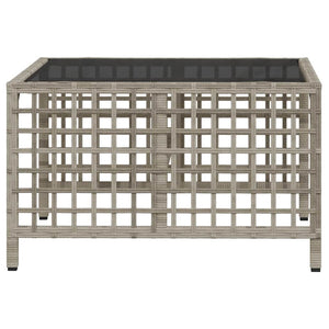 3-tlg. Garten Ecksofa Set Hellgrau