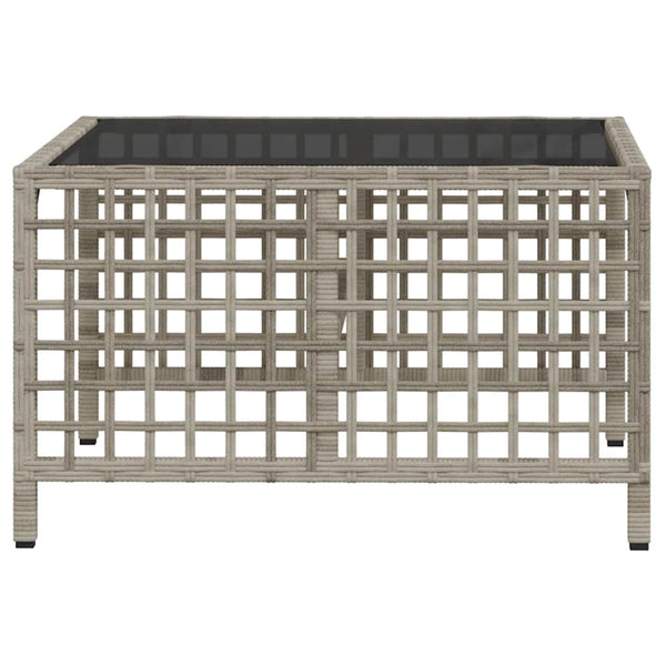 3-tlg. Garten Ecksofa Set Hellgrau