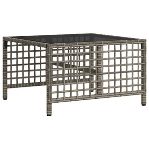 3-teiliges Polyrattan Garten Ecksofa Set Grau