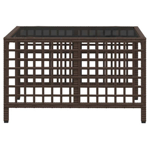 3-teiliges Garten Ecksofa Set Braun Polyrattan