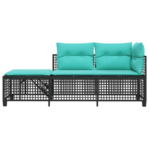 3-teiliges Ecksofa-Set für den Garten