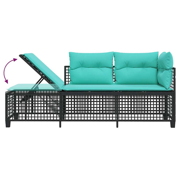 3-teiliges Ecksofa-Set für den Garten