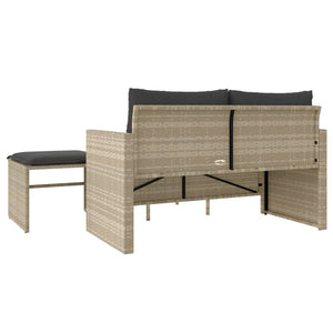 vidaXL Salon de jardin 3 pièces avec coussins en résine tressée gris clair