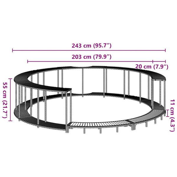 Whirlpool Umrandung mit Stauraum & Treppe