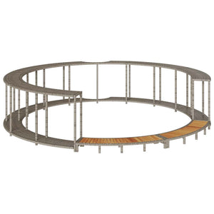 Whirlpool Umrandung mit Stauraum & Treppe Grau