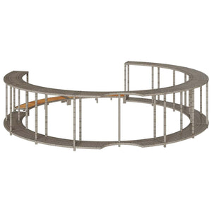 Whirlpool Umrandung mit Stauraum & Treppe Grau