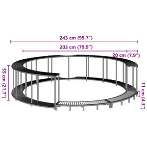 Whirlpool Umrandung mit Stauraum & Treppe Grau
