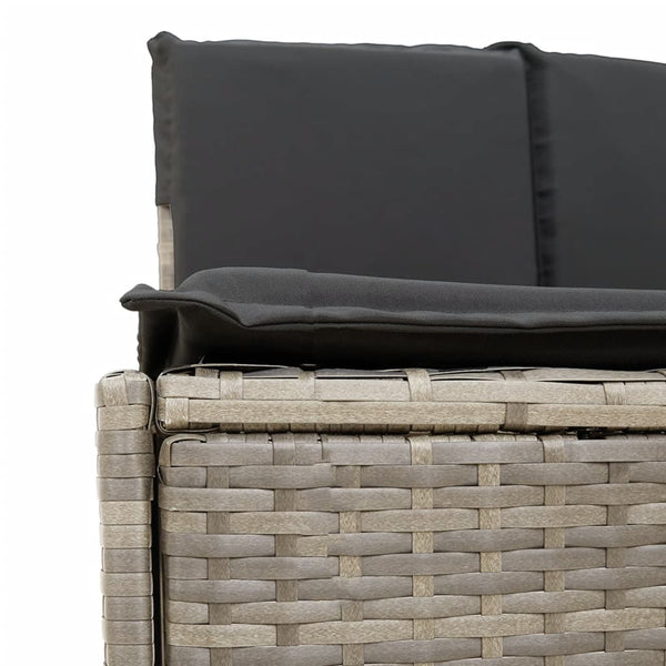 vidaXL Bancs de bain à remous avec coussins 2 pcs Gris Résine tressée