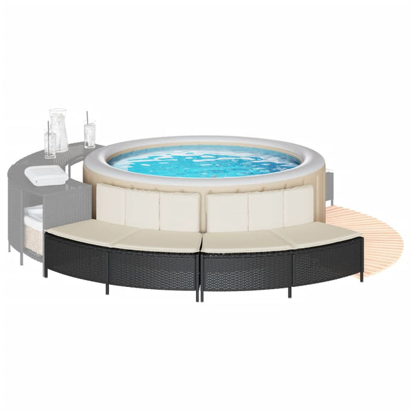 Whirlpool Bänke mit Auflagen, 2er Set