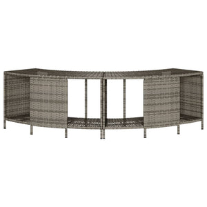 Whirlpool Regale 2er Set Grau Poly Rattan