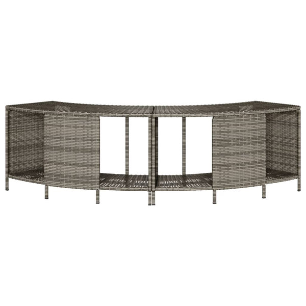 Whirlpool Regale 2er Set Grau Poly Rattan
