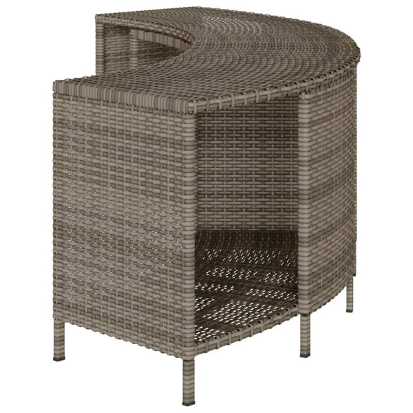 Whirlpool Regale 2er Set Grau Poly Rattan