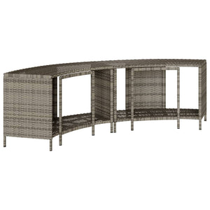 Whirlpool Regale 2er Set Grau Poly Rattan