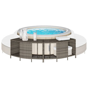 Whirlpool Regale 2er Set Grau Poly Rattan