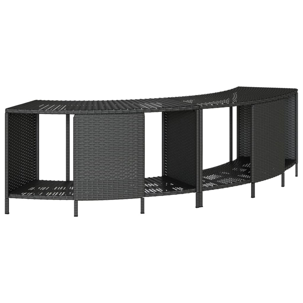 Whirlpool Regale Schwarz Poly Rattan 2er Set
