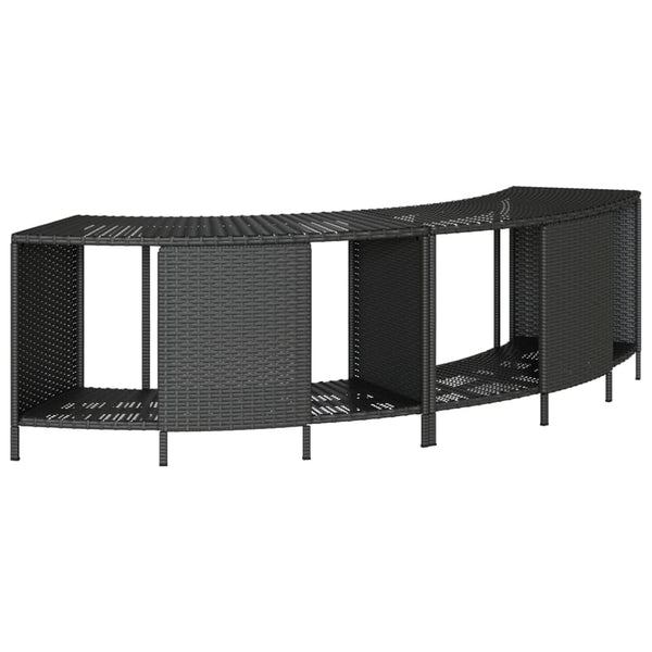 Whirlpool Regale Schwarz Poly Rattan 2er Set