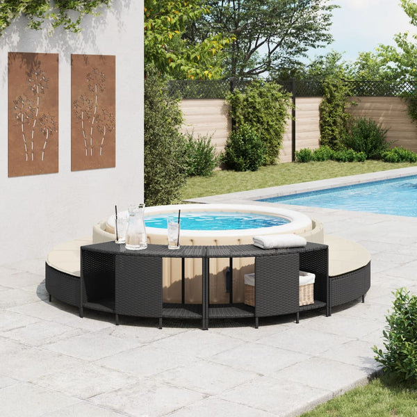 Whirlpool Regale Schwarz Poly Rattan 2er Set
