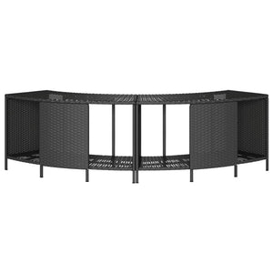 Whirlpool Regale Schwarz Poly Rattan 2er Set