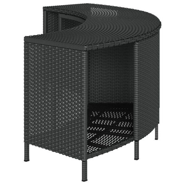 Whirlpool Regale Schwarz Poly Rattan 2er Set