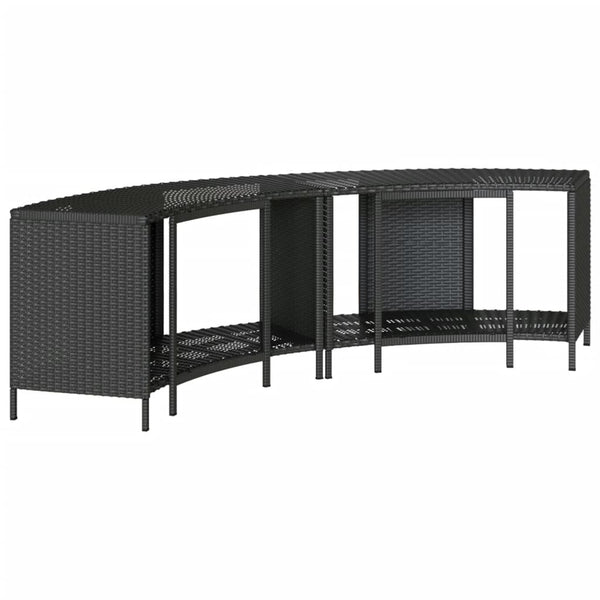 Whirlpool Regale Schwarz Poly Rattan 2er Set