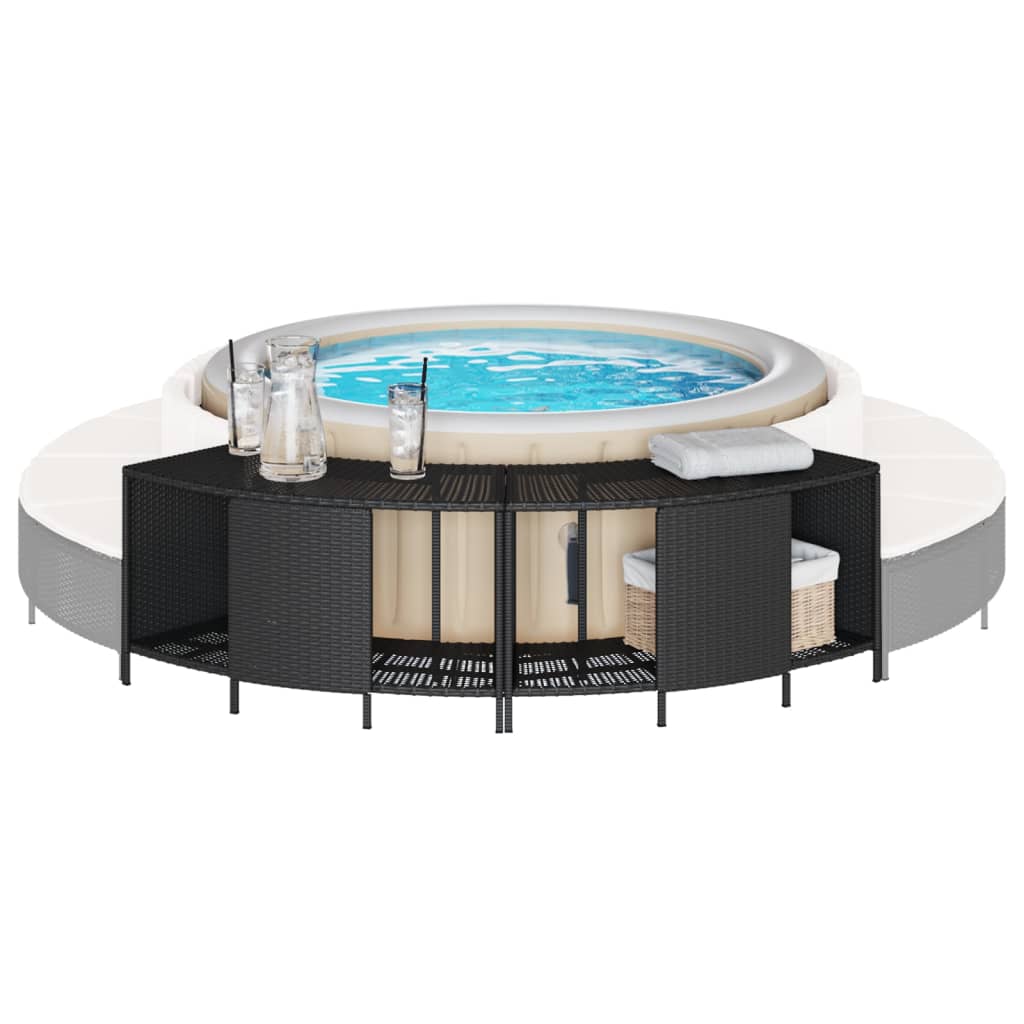 Whirlpool Regale Schwarz Poly Rattan 2er Set