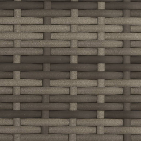 Doppel Sonnenliege mit Dach Grau Poly Rattan