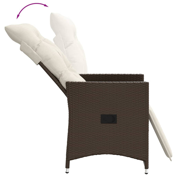 3-tlg. Bistro-Set Braun Poly Rattan