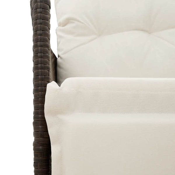 3-tlg. Bistro-Set Braun Poly Rattan