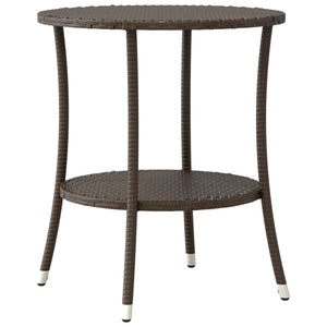 3-tlg. Bistro-Set Braun Poly Rattan