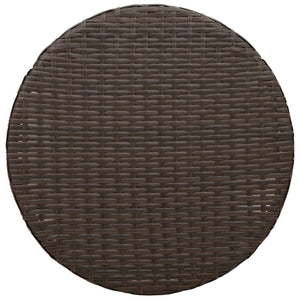 3-tlg. Bistro-Set Braun Poly Rattan