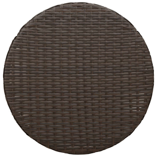 3-tlg. Bistro-Set Braun Poly Rattan